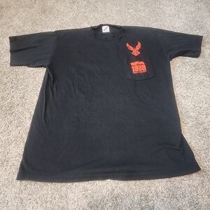 Vintage 1989 Harley-Davidson T-shirt L Muscular Dystrophy Pocket USA black